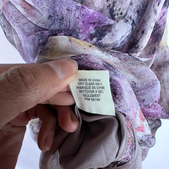 Elizabeth and James Sophie Strapless Silk Mini Dress Multi-Colored Purple Size S - Picture 5 of 8